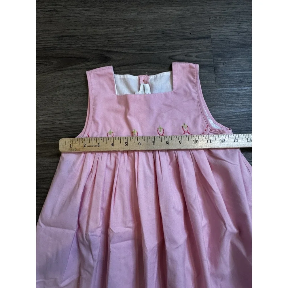 The Proper Peony Strawberry Fields Dress 6 Pink Embroidered Preppy Cottagecore